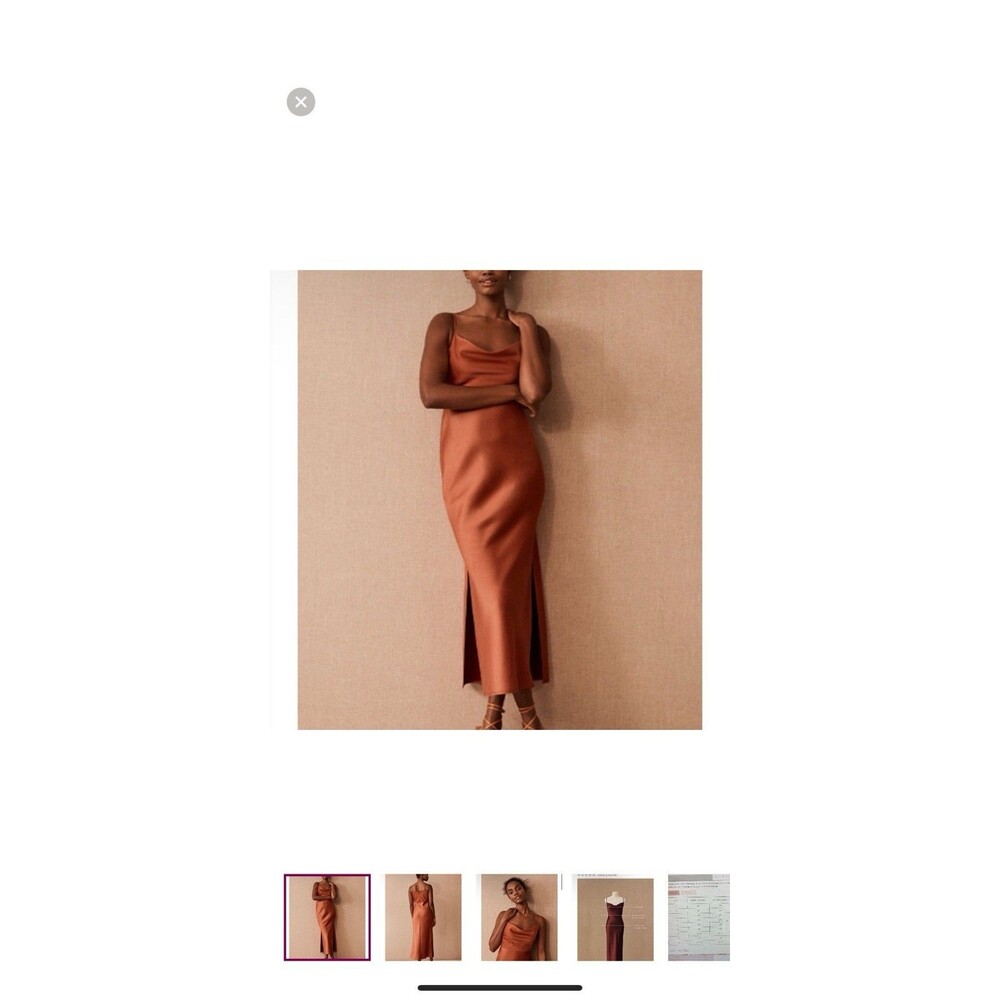 BHLDN Copper Midi Dress